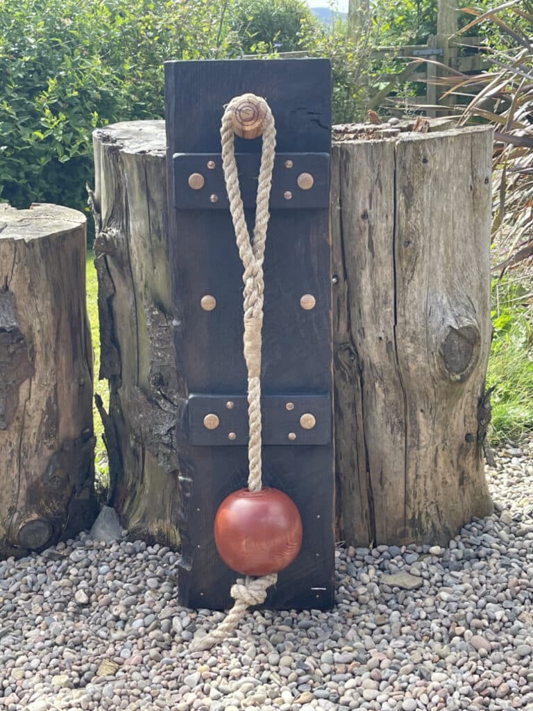 Bouy on oak backing board
